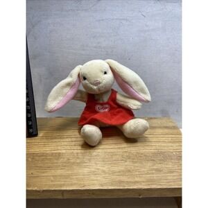 Vtg Build A Bear Workshop Mini Bunny Pawlette Coufur With‎ Red Dress 2006